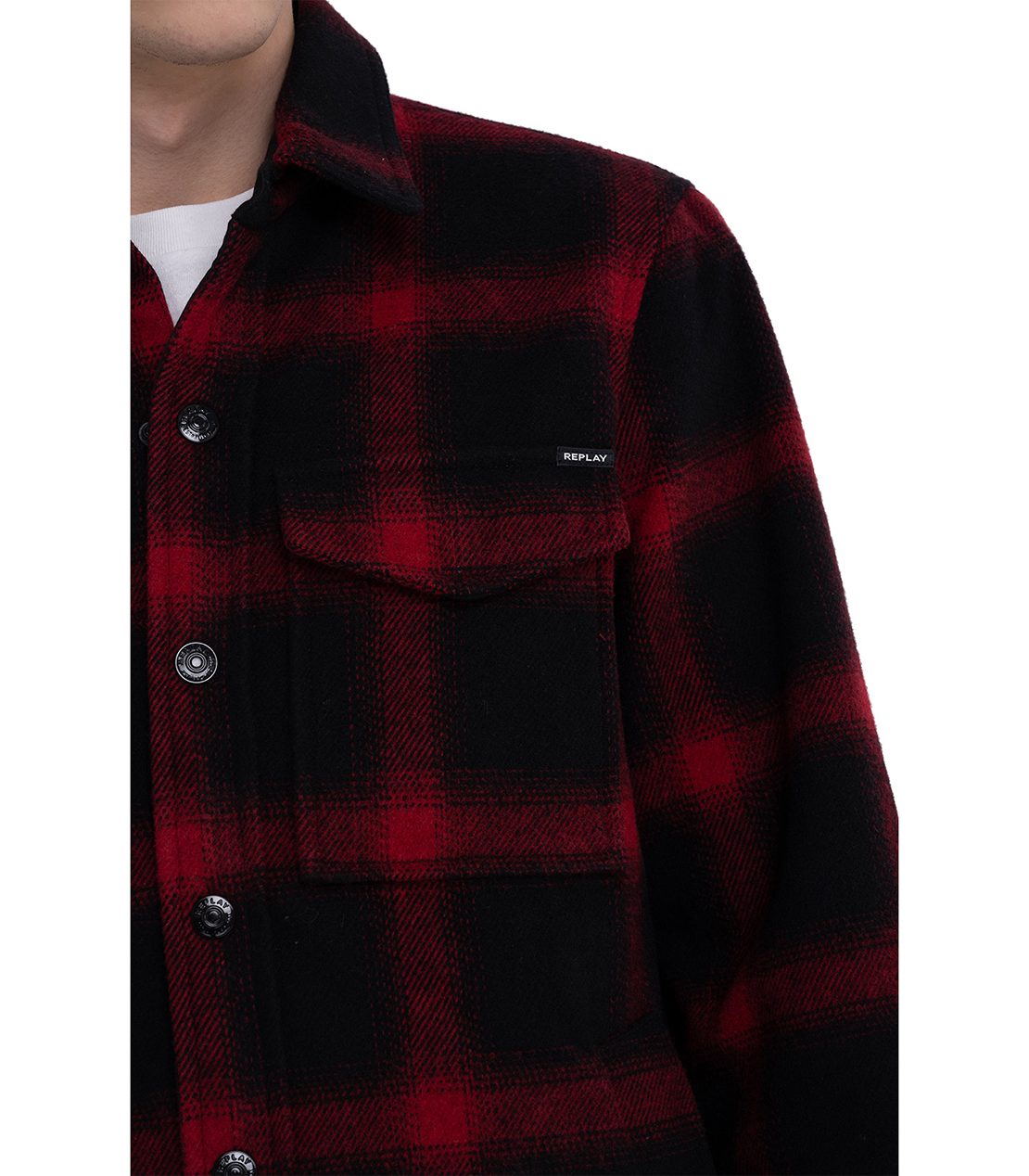 ライトメルトン チェックシャツジャケット｜REPLAY リプレイ公式通販サイト